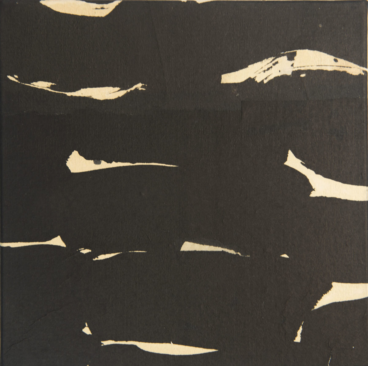 LÉVY Dominique, Mouvement 2, 2018, Encre sur papier marouflé sur toile, 35x35cm, à contre-courant